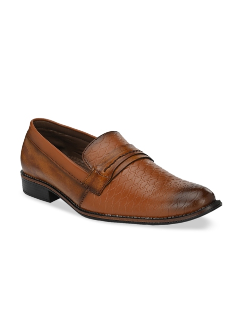 

Sir Corbett Men Tan Brown Textured Semiformal Slip-Ons