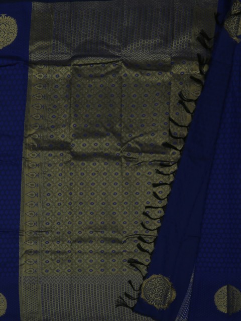 

Pothys Navy Blue & Gold-Toned Art Silk Woven Design Saree