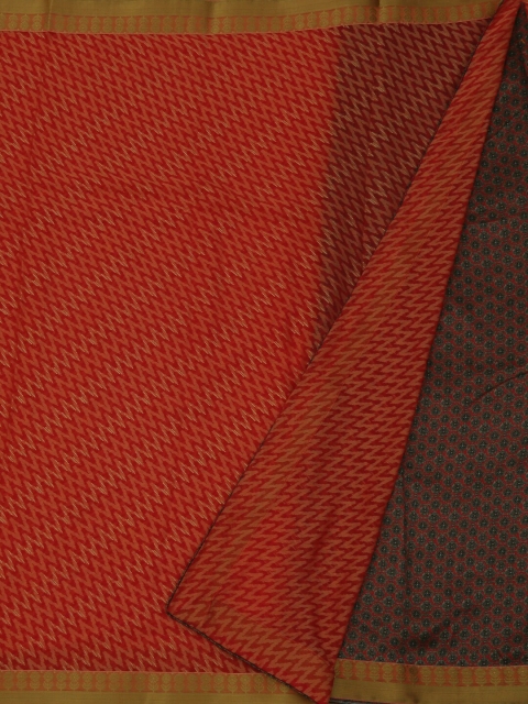 

Pothys Red Printed Poly Georgette Saree
