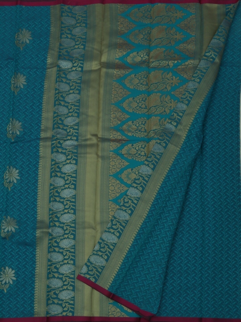

Pothys Blue & Gold-Coloured Art Silk Woven Design Saree