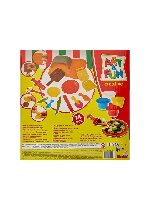 

ART & FUN Kids Multicoloured Sustainable 14 pieces Dough Set in Pizza Carton, Multi