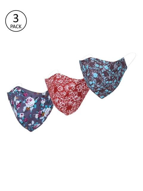 

Alvaro Castagnino Unisex 3 Pcs Reusable Outdoor 3-Ply Cloth Masks, Multi
