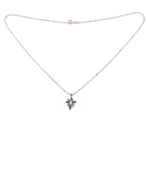 

Globus Silver-Plated CZ-Studded Necklace