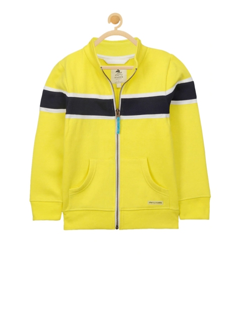 

Cherry Crumble Kids Blue Solid Sweatshirt, Yellow