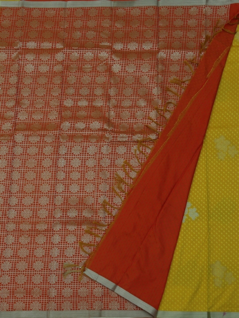 

Pothys Yellow & Maroon Art Silk Woven Design Saree