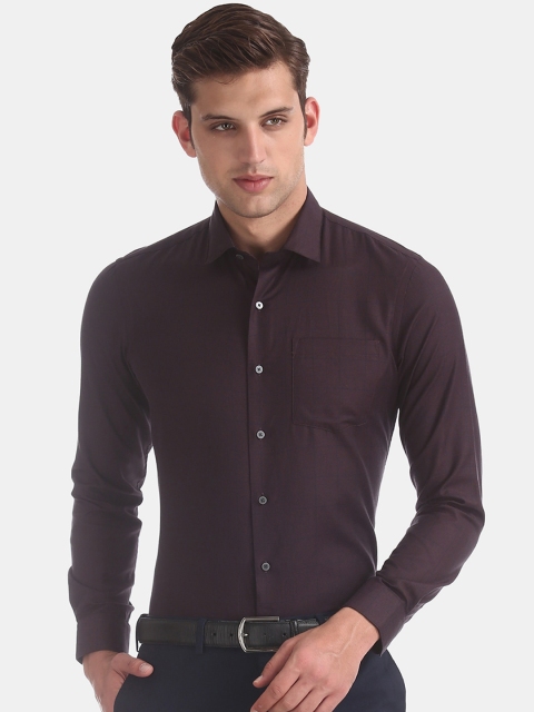 

Arrow Men Brown Slim Fit Solid Formal Shirt