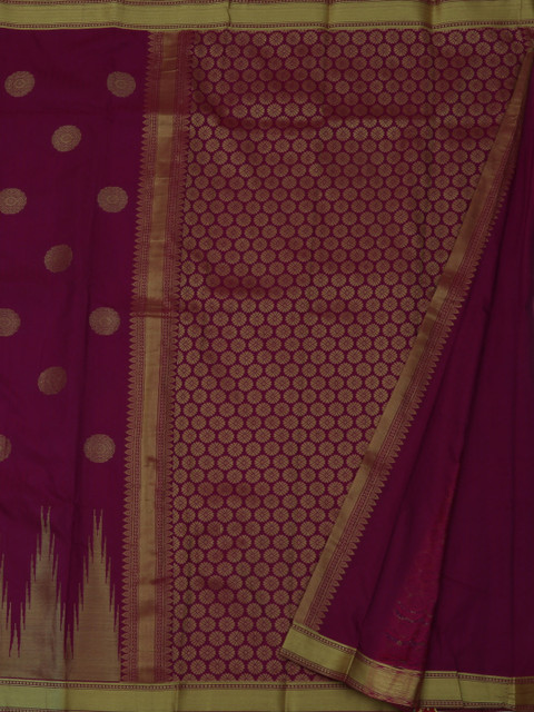 

Pothys Violet & Gold-Coloured Art Silk Woven Design Saree