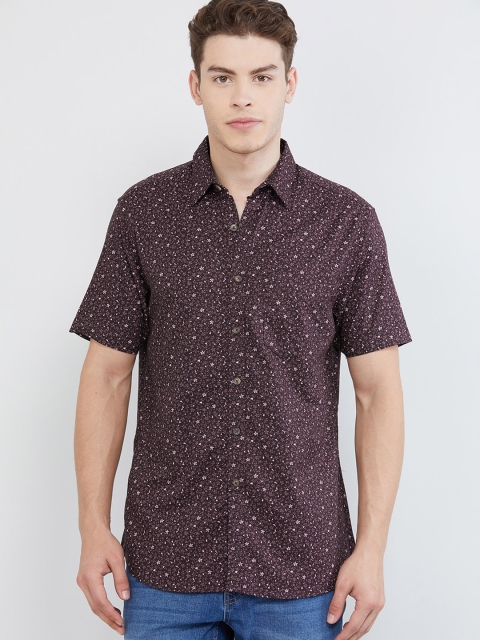 

max Men Taupe Regular Fit Printed Casual Shirt
