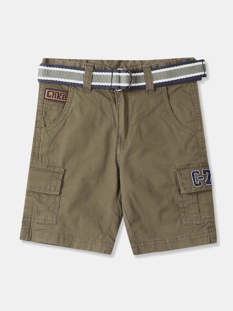 

Cherokee Boys Green Solid Regular Fit Regular Shorts