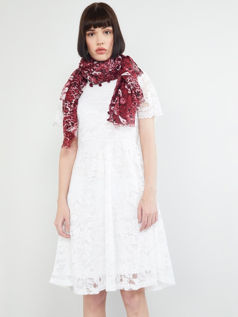 

max Women Maroon Printed Scarf