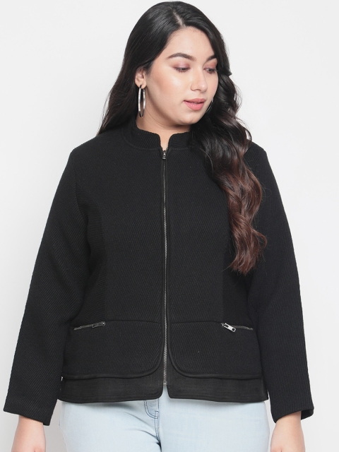 

Amydus Women Black Solid Tailored Jacket
