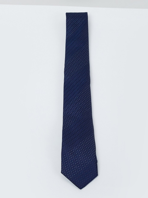 

max Blue Woven Design Skinny Tie