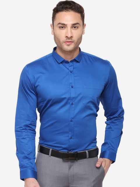 

Greenfibre Men Royal Blue Slim Fit Solid Formal Shirt