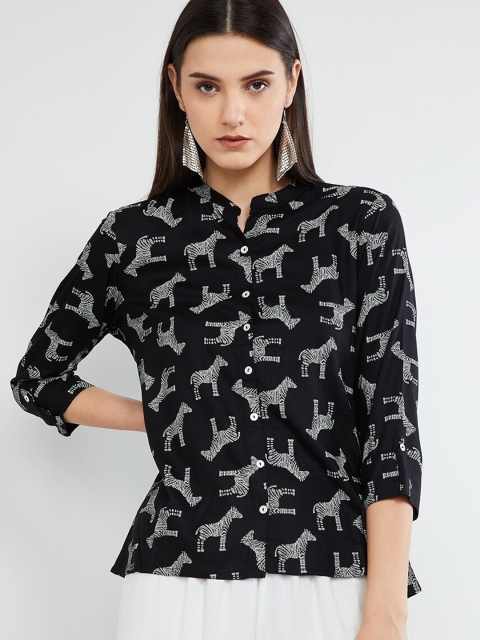 max Women Black Printed Top