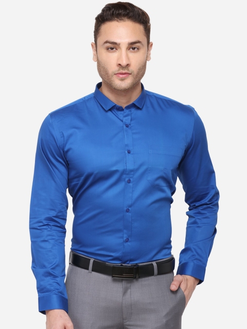 

Greenfibre Men Blue Slim Fit Solid Formal Shirt