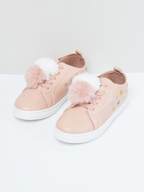 

max Girls Pink Printed Sneakers