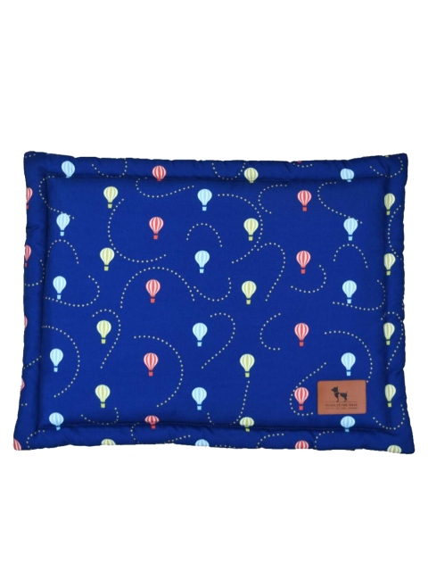 

Heads Up For Tails Blue & Yellow Parachute Print Chew Resistant Dog Pet Mat