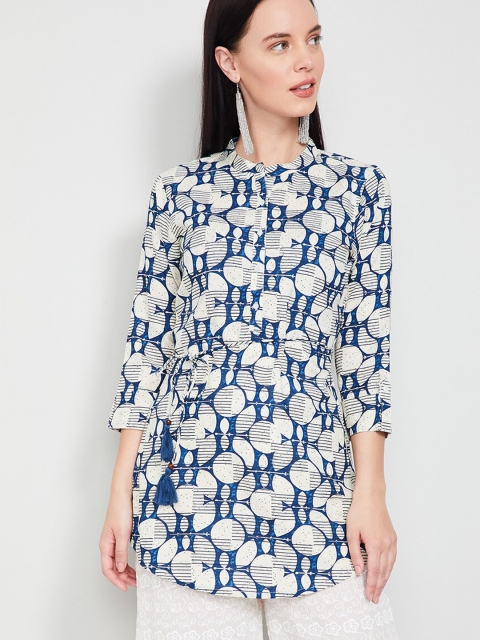 

max Blue Printed Tunic