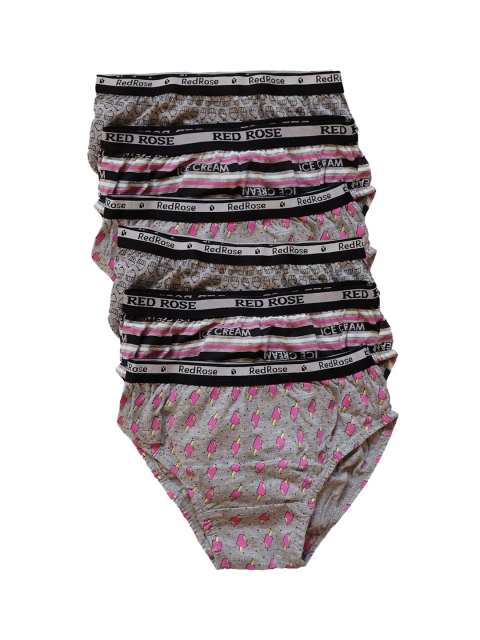 

Red Rose Girls Pack Of 6 Assorted Basic Briefs BABY-58-20