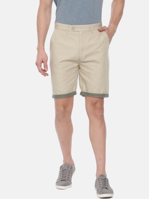 

Breakbounce Men Beige Solid Slim Fit Chino Shorts