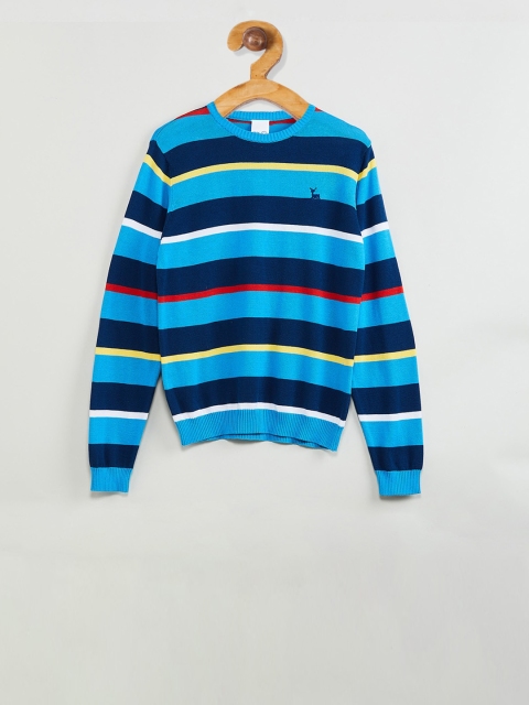 

max Boys Blue Striped Pullover Sweater