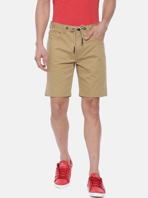 

Breakbounce Men Khaki Solid Slim Fit Chino Shorts