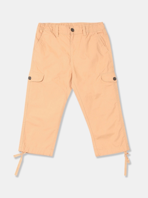 

Cherokee Boys Beige Solid Regular Fit Cargo Shorts