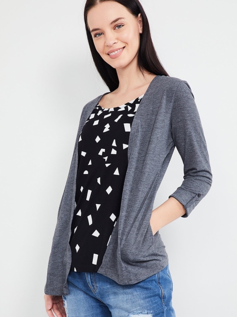 

max Women Grey Printed Top