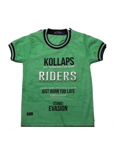 

Noddy Boys Green Printed Round Neck T-shirt