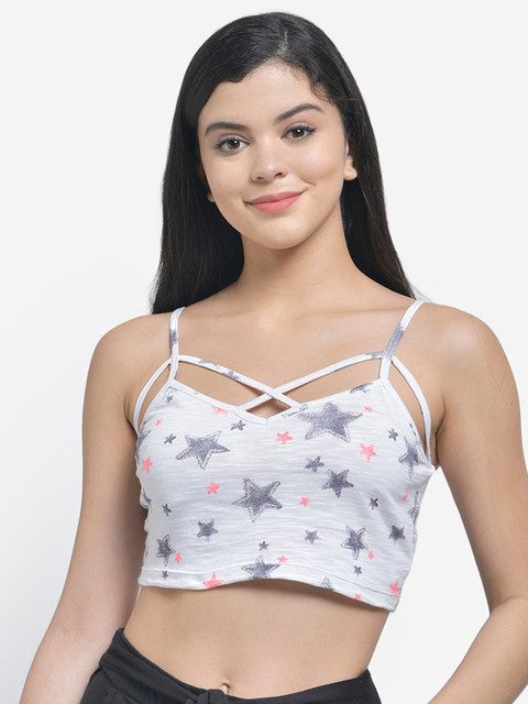 

Texco Women White Printed Bralette Top