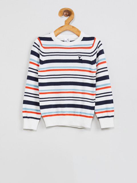 

max Boys Multicoloured Striped Pullover Sweater, Multi