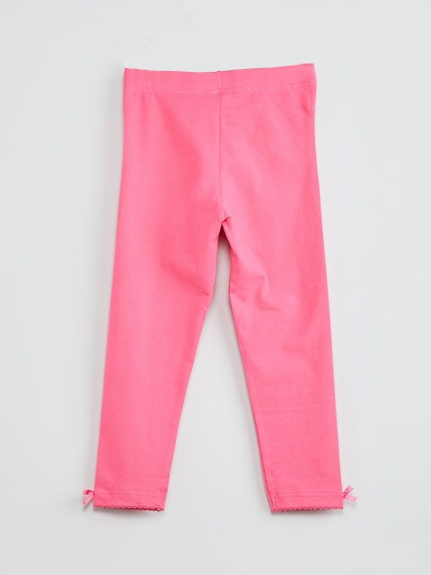 

max Girls Pink Solid Ankle-Length Leggings