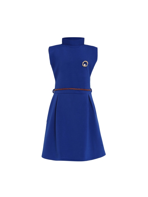 

Kidling Girls Royal Blue Solid Fit and Flare Dress