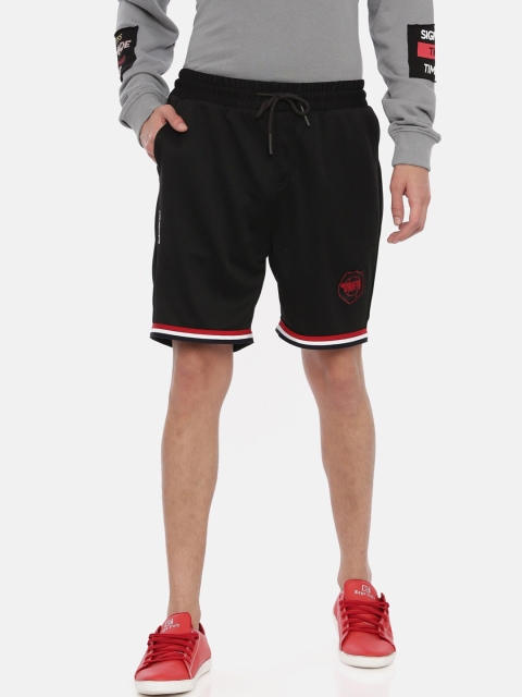 

Breakbounce Men Black Solid Slim Fit Chino Shorts