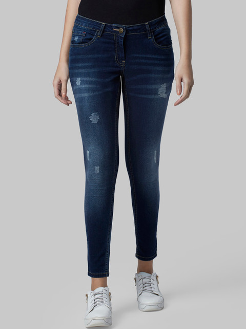 

Park Avenue Woman Women Blue Skinny Fit Mid-Rise Mildly Distressed Stretchable Jeans