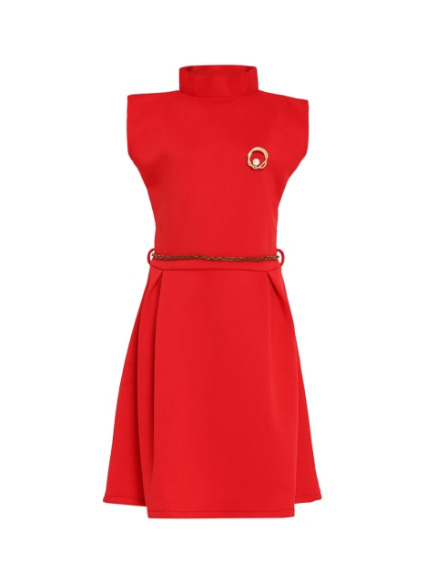 

Kidling Girls Red Solid Maxi Dress