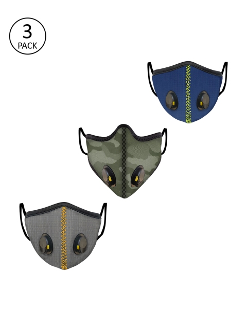 

Lioncrown Adults Pack of 3 Reusable 6-Layers N95 Masks, Blue