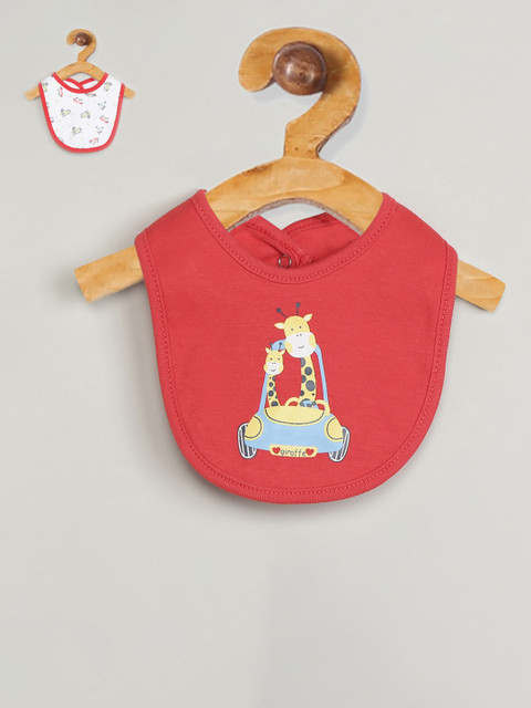 

max Kids Multicoloured Set of 2 Printed Reversible Bib, Multi