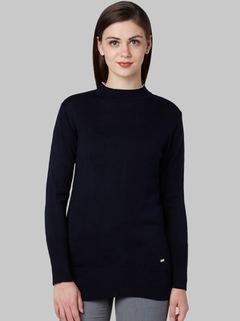 

Park Avenue Woman Navy Blue Solid Pullover Sweater