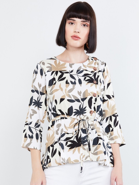 

max Women White Printed Top