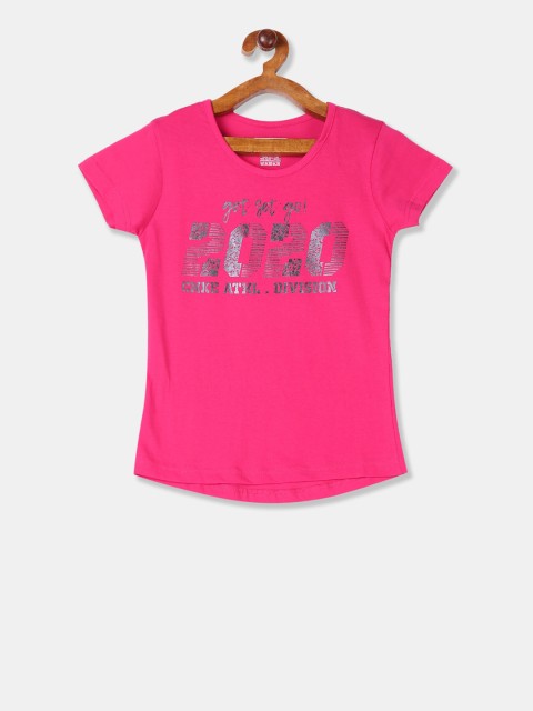 

Cherokee Girls Pink Printed Round Neck T-shirt