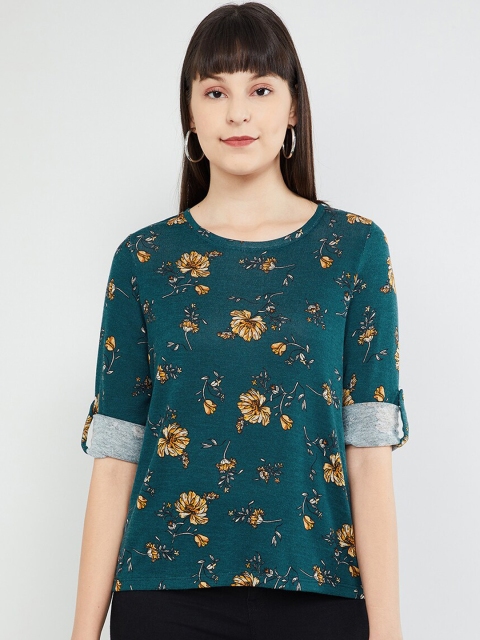 

max Women Green Printed Top