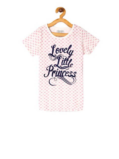 

Cherokee Girls White Printed Round Neck T-shirt