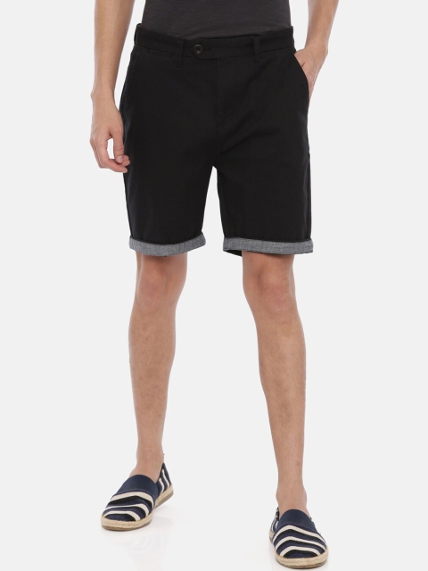 

Breakbounce Men Black Solid Slim Fit Chino Shorts