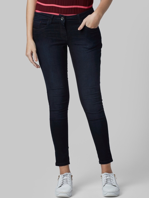

Park Avenue Woman Women Navy Blue Skinny Fit Mid-Rise Clean Look Jeans