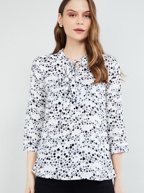 

max Women White Printed Top