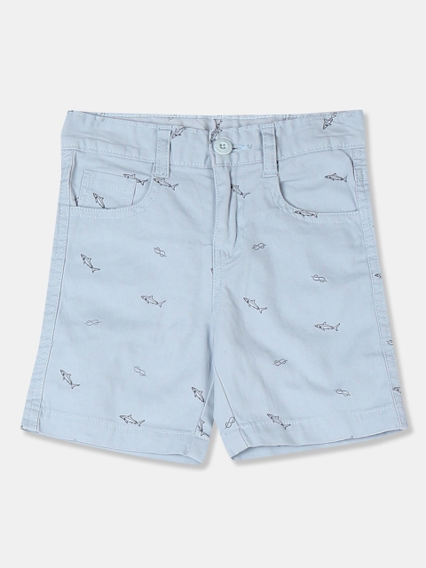 

Cherokee Boys Ice Blue Printed Regular Shorts