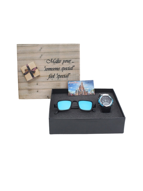 

Fantasy World Kids Mirrored Sunglasses & Chronograph Watch Gift Set, Black