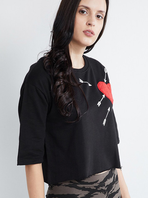 

max Women Black Printed Top