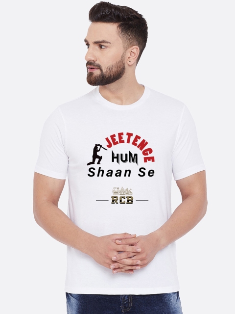 

wesquare Men White IPL Printed Round Neck T-shirt